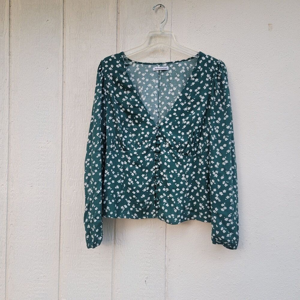 Reformation  Nell Ditzy Floral Top Size 14 ( L /XL) Cottage Core Prairie